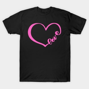 Love Heart united script design T-Shirt